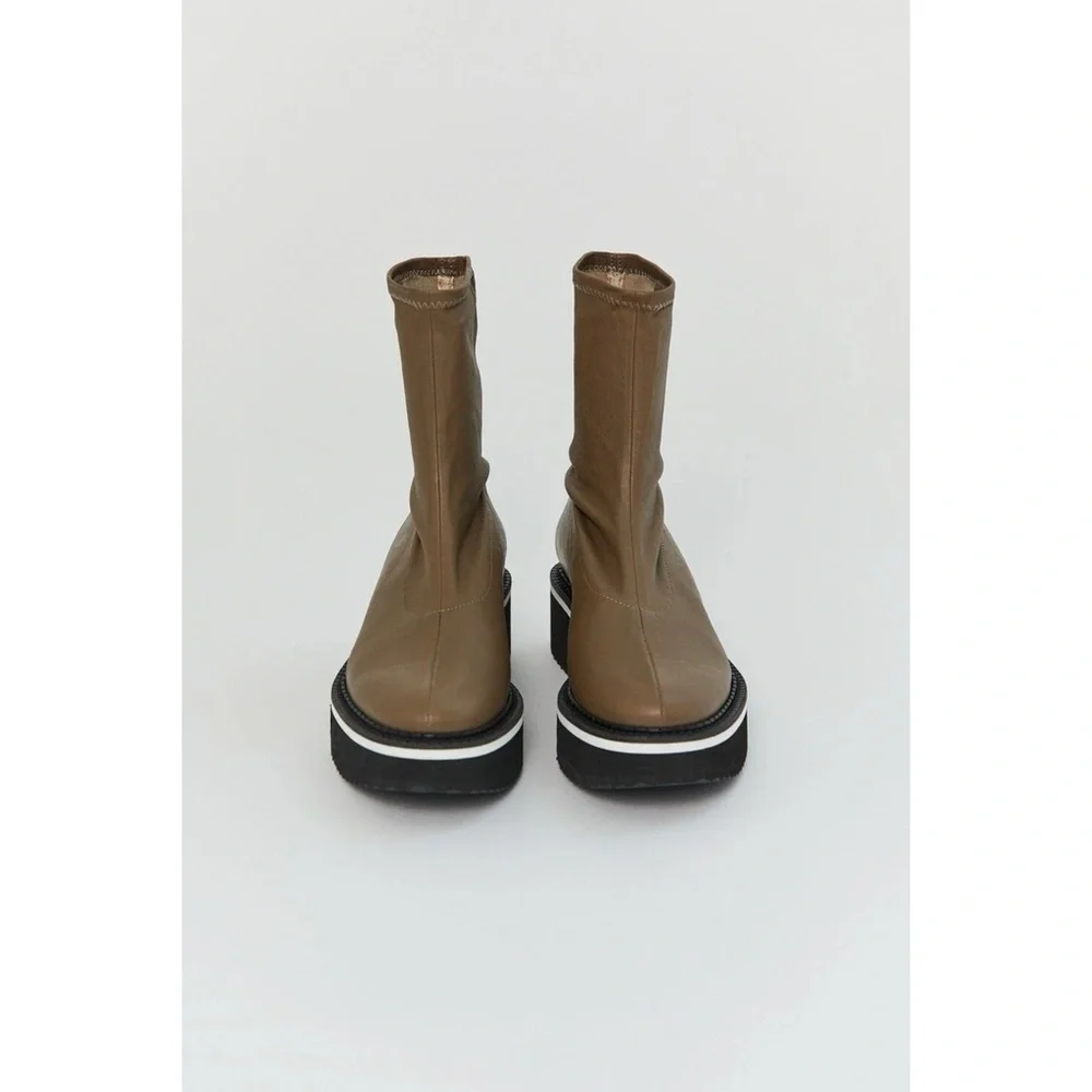 Clergerie Paris Berta Leather Flatform Boots Size 37 NWOB - Picture 11 of 12